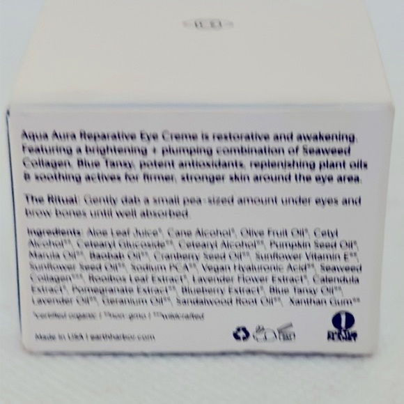 Earth Harbor Aqua Aura Reparative Eye Cream .5oz - NWT - Picture 2 of 5